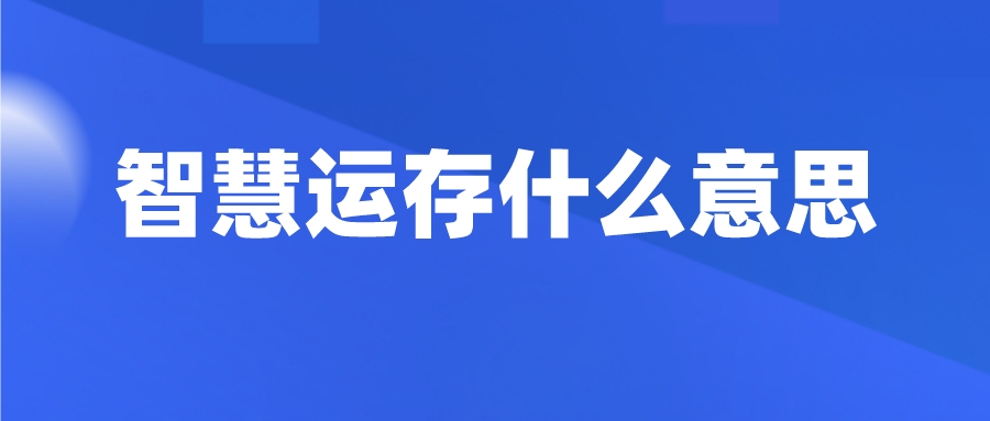 智慧运存什么意思